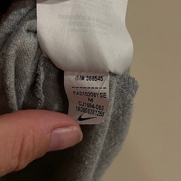 Nike Womens Sportswear Gym Vintage Zip Hoodie M Heather Gray Full Zip Athletic - Picture 5 of 7